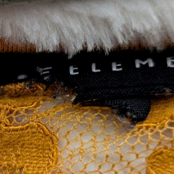 Grace Elements mustard lace back asymmetric tunic blouse size XL - Picture 11 of 16